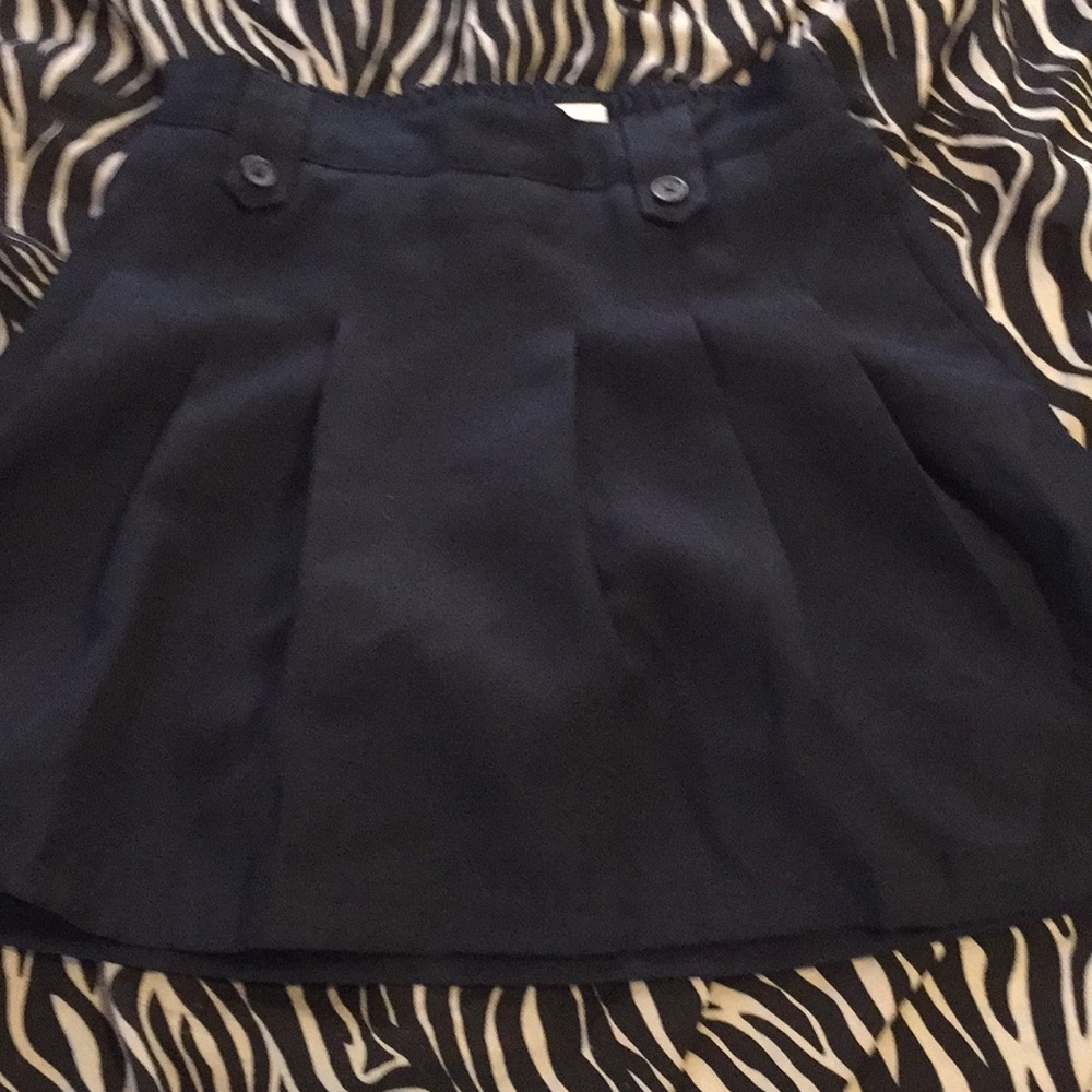 Plain navy blue school skirt
